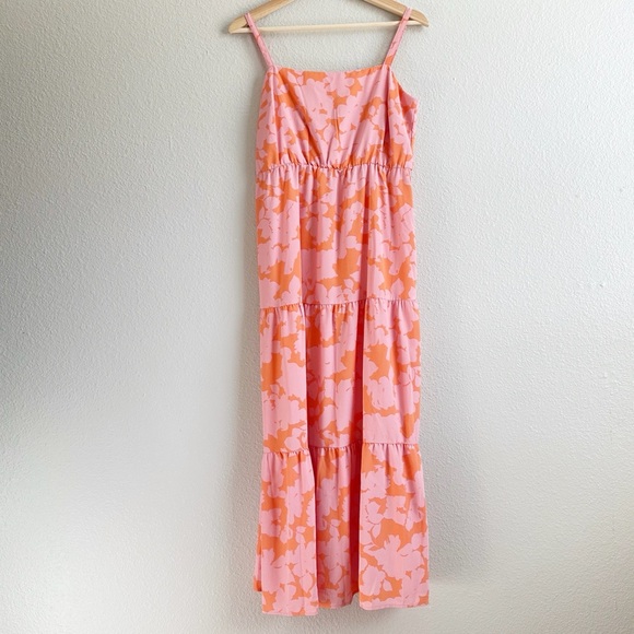 Sanctuary Social Standard Tiered Smocked Back Maxi Dress Women’s Size Medium - Picture 3 of 9